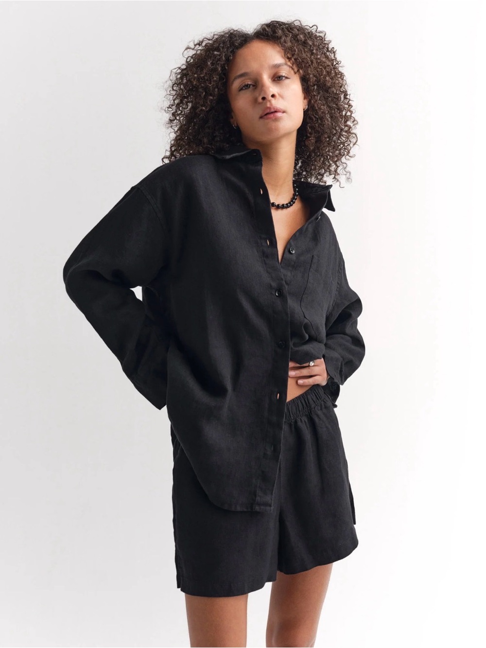 MATE the Label Organic Linen Oversized Button Down